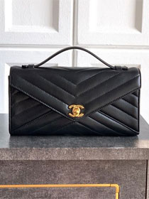 CC original lambskin clutch AP6044 black