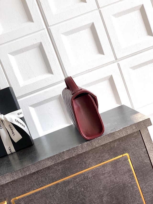 CC original lambskin clutch AP6044 bordeaux