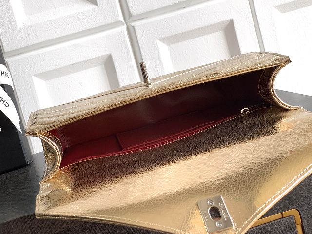 CC original lambskin clutch AP6044 gold
