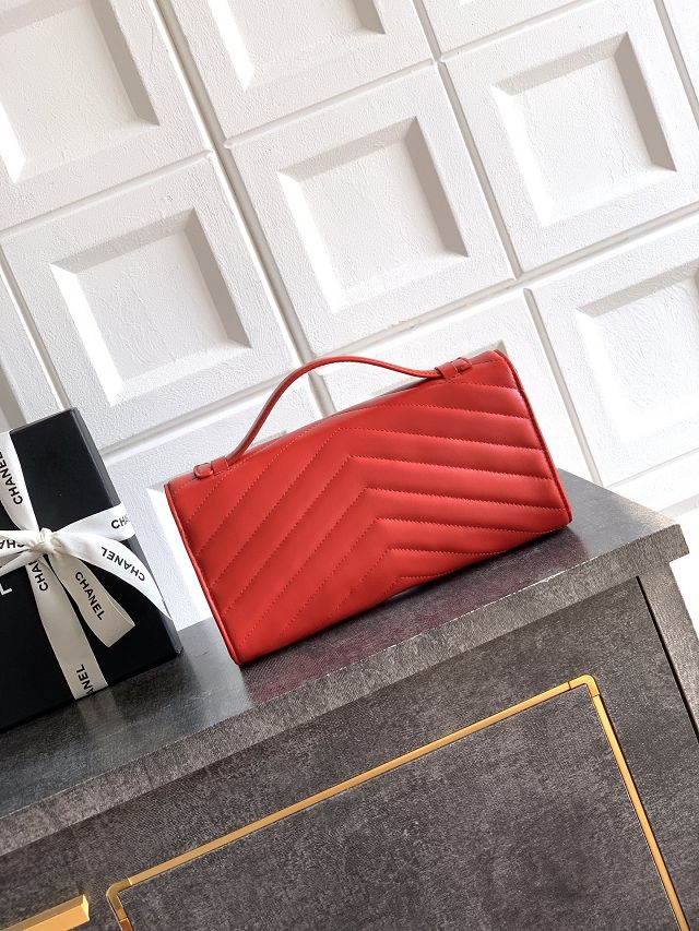 CC original lambskin clutch AP6044 red