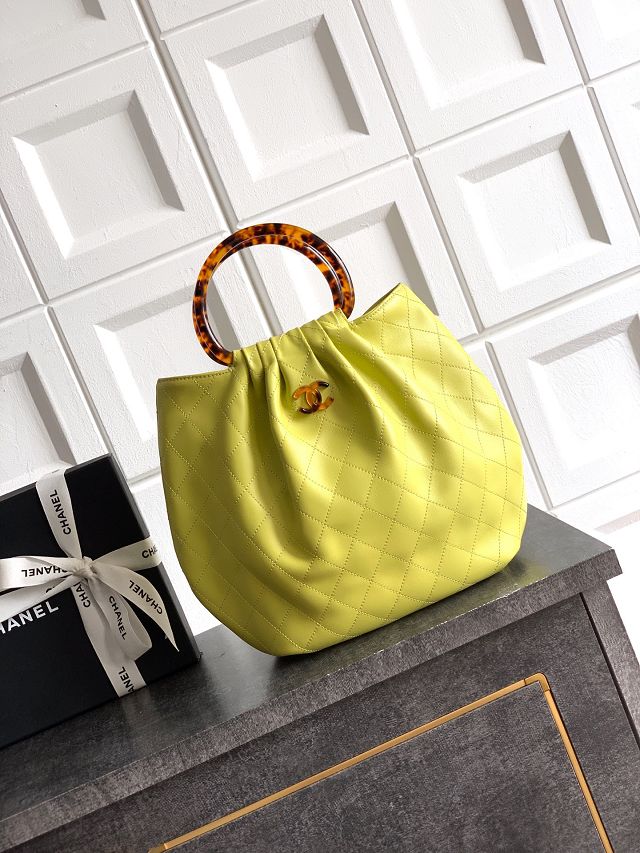 CC original lambskin medium hobo bag AS6010 yellow
