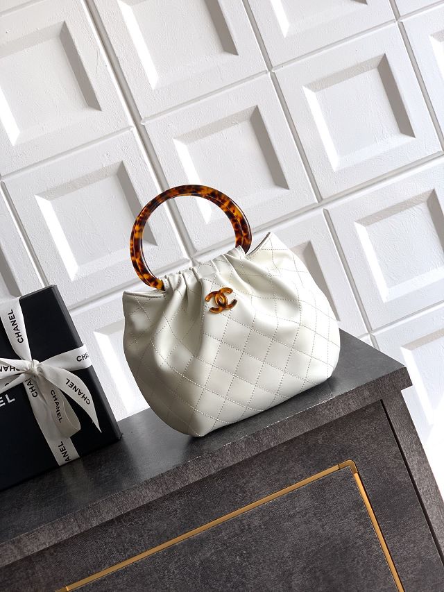 CC original lambskin small hobo bag AS6022 white