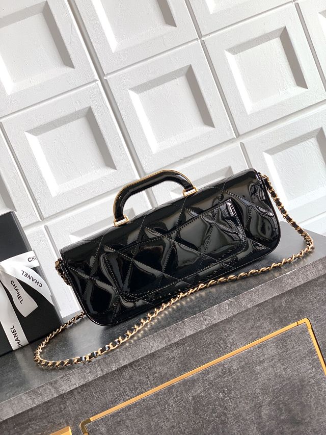 CC original patent calfskin clutch AS5807 black