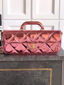 CC original patent calfskin clutch AS5807 pink