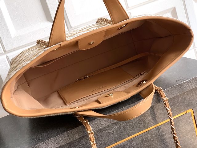 CC original raffia large shopping bag AS6007 beige