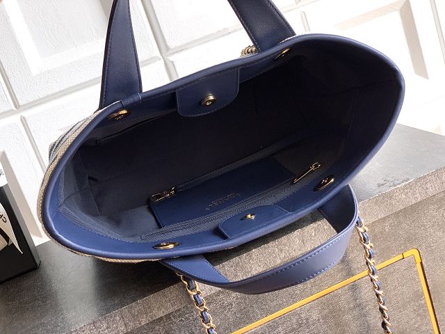 CC original raffia medium shopping bag AS6006 blue