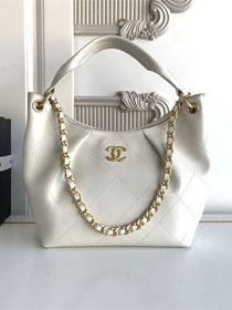 CC original calfskin medium hobo bag AS5970 white