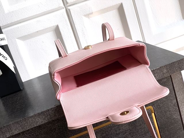 CC original grained calfskin clutch AP5068 pink