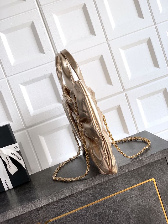 CC original lambskin large handbag AS5851 gold