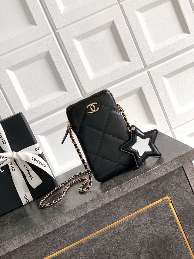 CC original lambskin phone holder AP5216 black