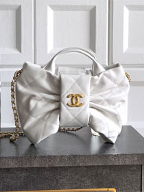 CC original lambskin small handbag AS5849 white