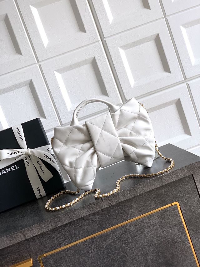 CC original lambskin small handbag AS5849 white