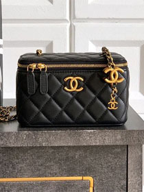 CC original lambskin vanity with chain AP3936 black