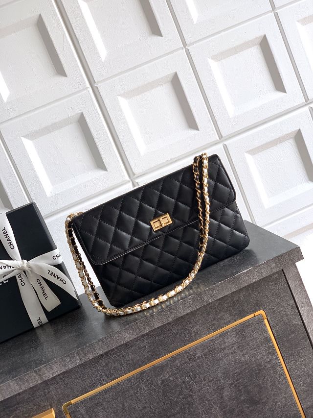 CC original lambskin wallet on chain AP3935 black