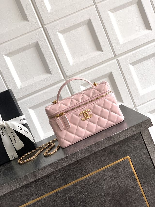 CC original shiny calfskin vanity case AP4531