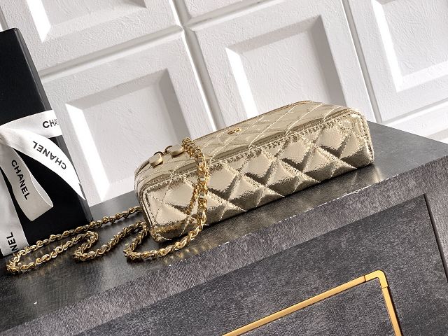 CC original shiny calfskin vanity with chain AP4385 gold