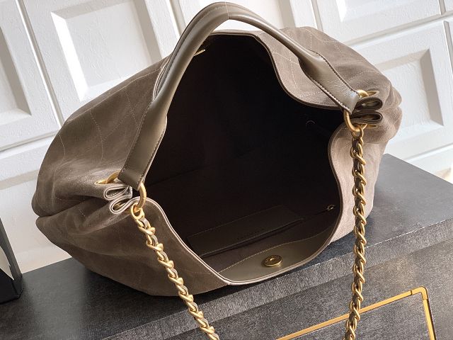 CC original suede calfskin maxi hobo bag AS6016 grey