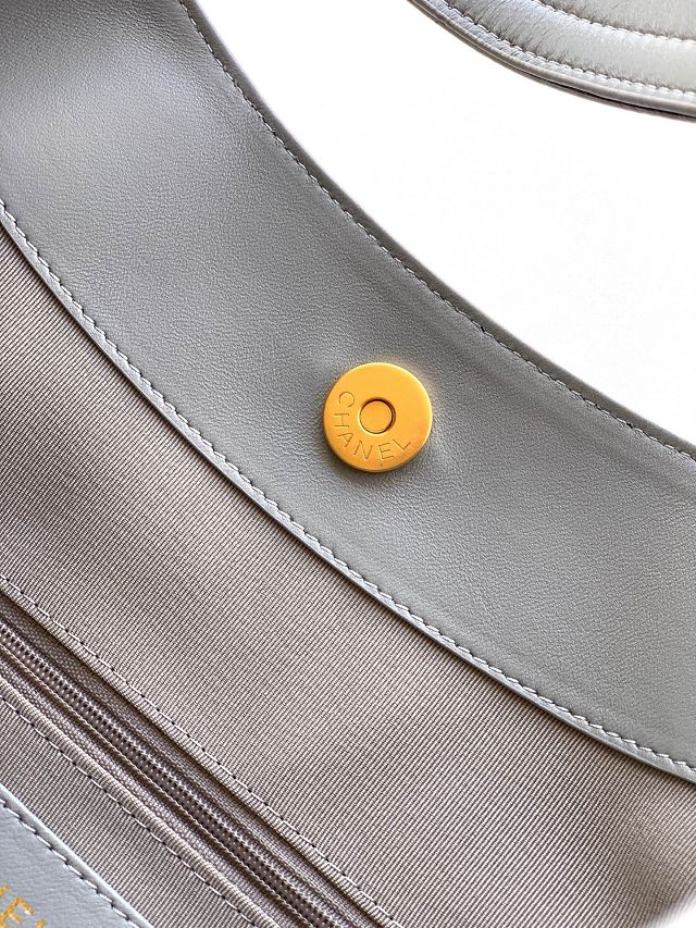 CC original suede calfskin medium hobo bag AS5970 light grey