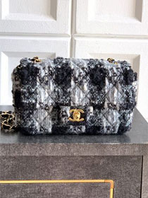 CC original tweed mini flap bag A69900 black