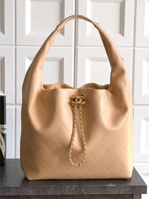 CC original calfskin large hobo bag AS5967 apricot