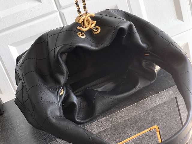 CC original calfskin large hobo bag AS5967 black