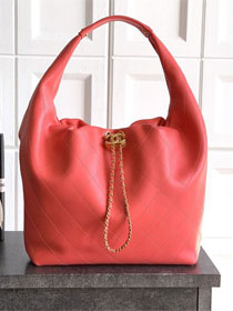 CC original calfskin large hobo bag AS5967 coral