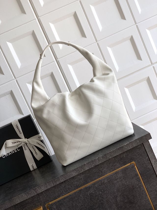 CC original calfskin large hobo bag AS5967 white