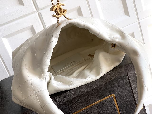 CC original calfskin large hobo bag AS5967 white