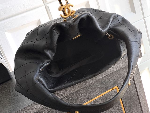 CC original calfskin medium hobo bag AS5976 black