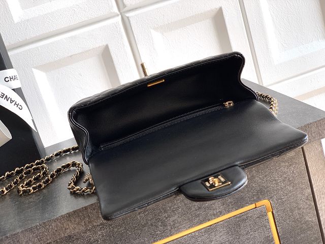 CC original lambskin top handle flap bag AS1790 black