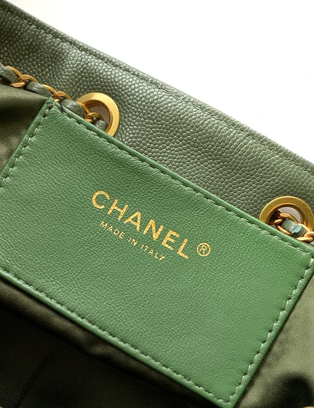 CC original grained calfskin 25 medium handbag AS5311 matcha