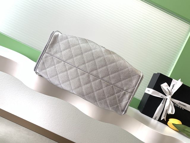 CC original grained calfskin 25 medium handbag AS5311 silver