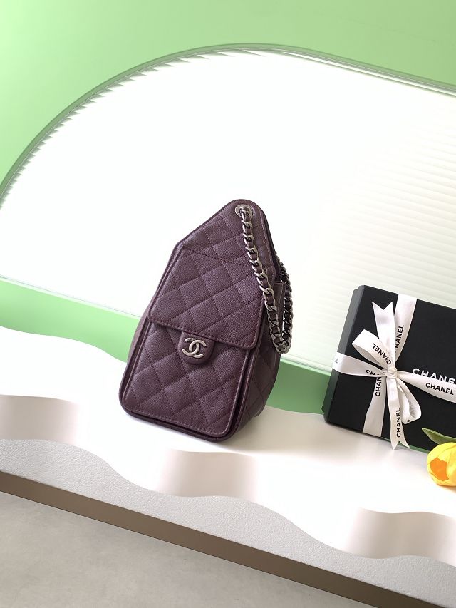 CC original grained calfskin 25 small handbag AS5293 burgundy