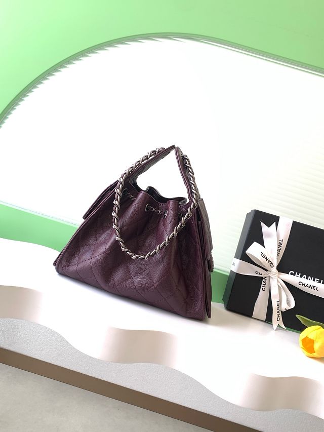 CC original grained calfskin 25 small handbag AS5293 burgundy