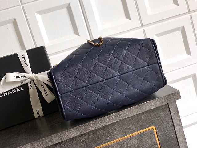 CC original grained calfskin 25 small handbag AS5293 dark blue
