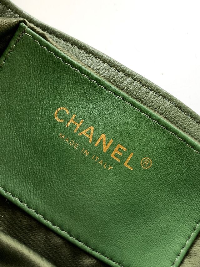 CC original grained calfskin 25 small handbag AS5293 matcha
