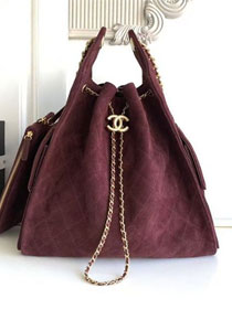 CC original suede calfskin 25 medium handbag AS5311 bordeaux