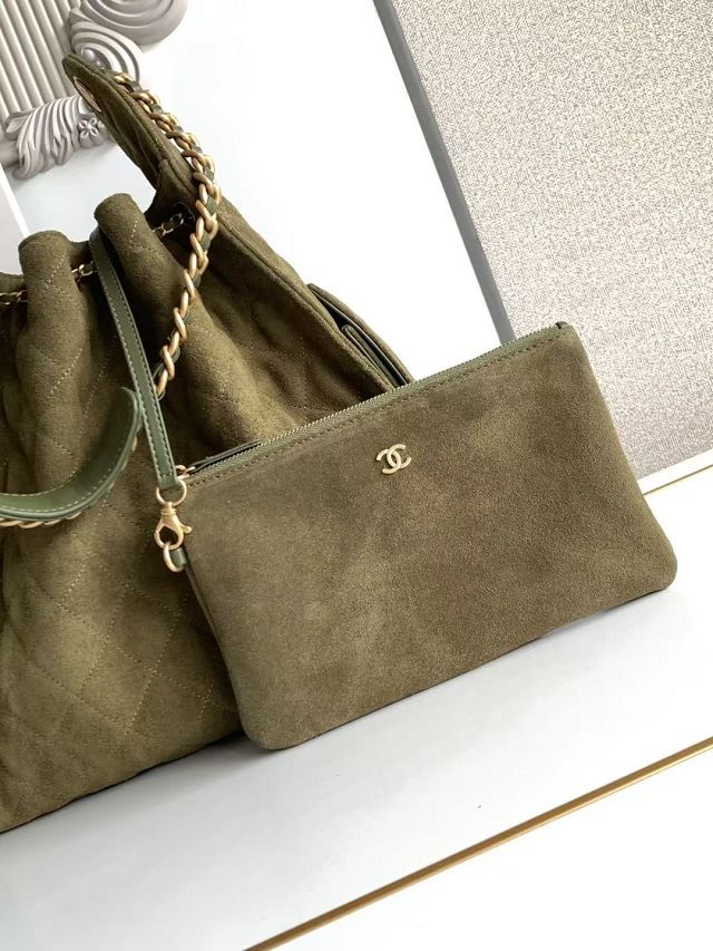 CC original suede calfskin 25 medium handbag AS5311 green