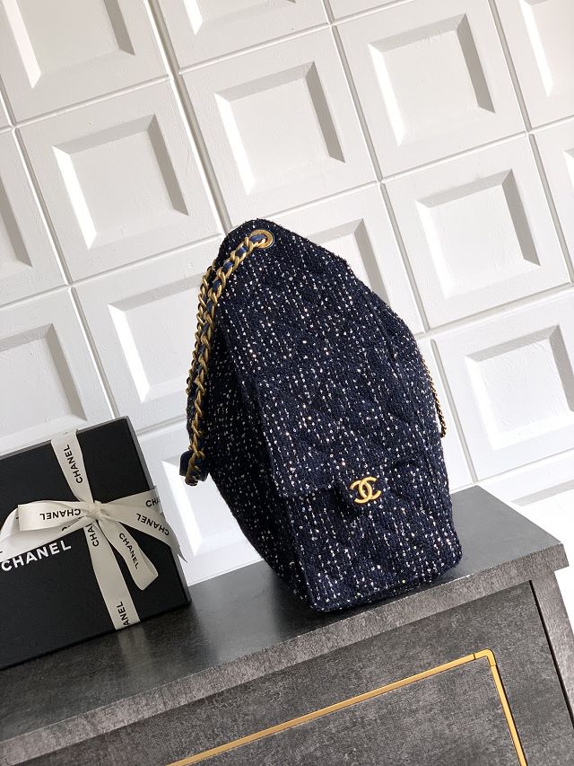 CC original tweed 25 medium handbag AS5311 dark blue