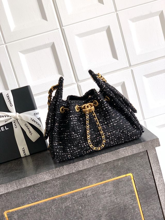 CC original tweed 25 mini handbag AS5631 black