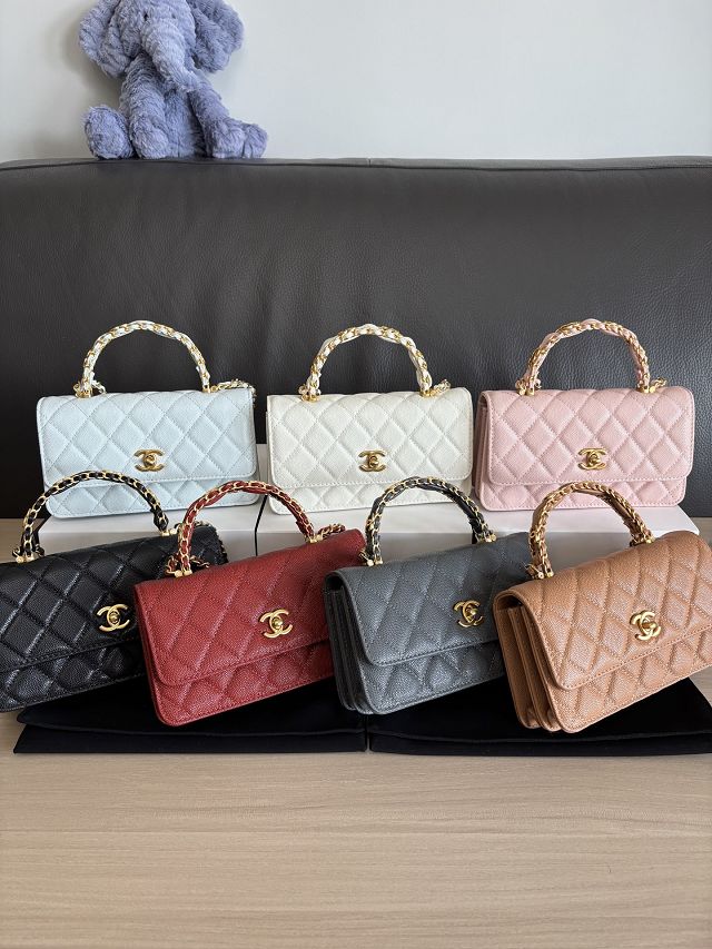 CC original grained calfskin wallet on chain AP4936 