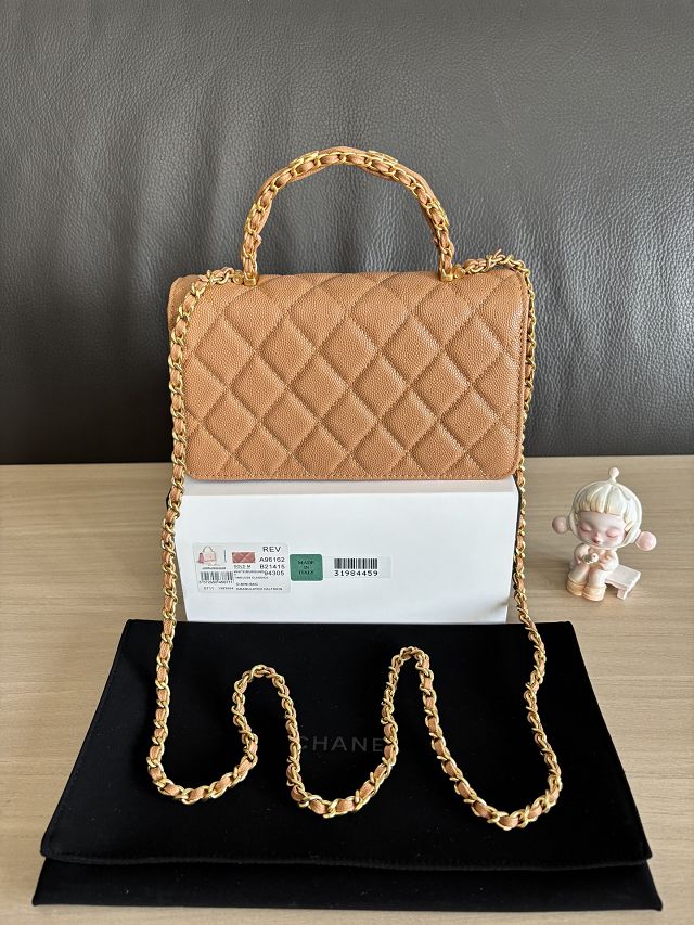 CC original grained calfskin wallet on chain AP4936 