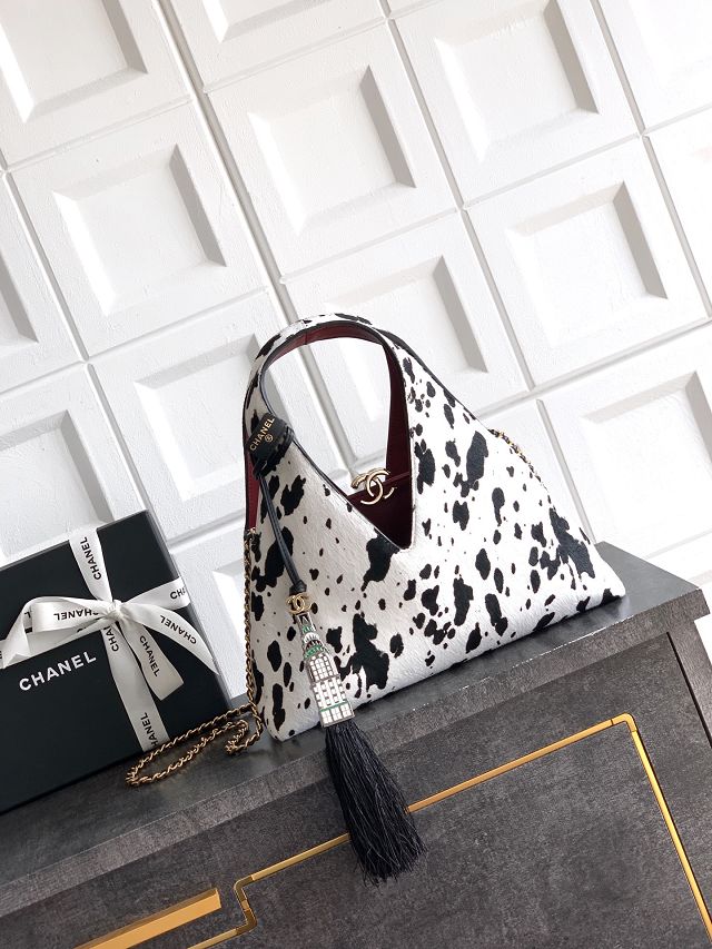 CC original horse hair hobo bag AS6101 black&white