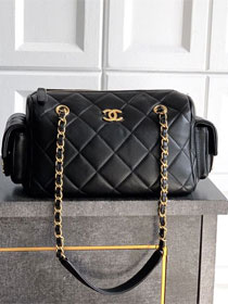 CC original lambskin small bowling bag AS5792 black