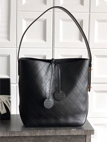 CC original calfskin large bucket bag AS6266 black