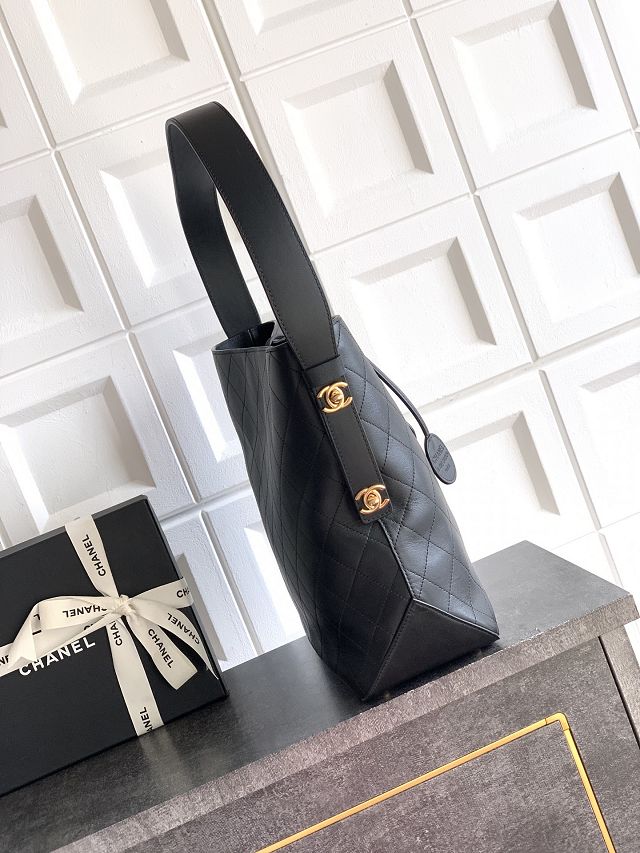 CC original calfskin large bucket bag AS6266 black