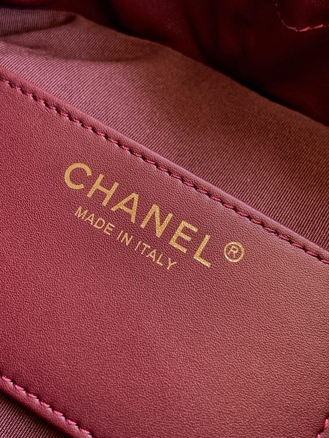 CC original calfskin small tote bag AS6132 bordeaux