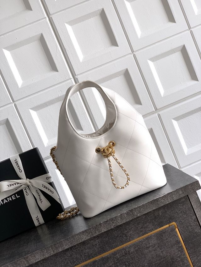 CC original calfskin small tote bag AS6132 white