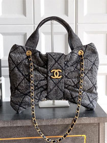 CC original denim large handbag AS5851 black