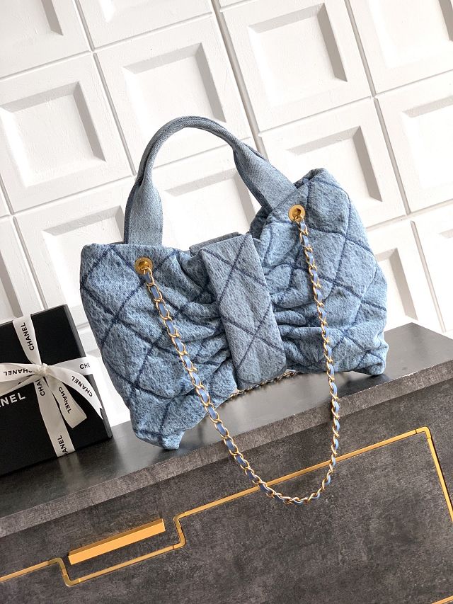 CC original denim large handbag AS5851 blue